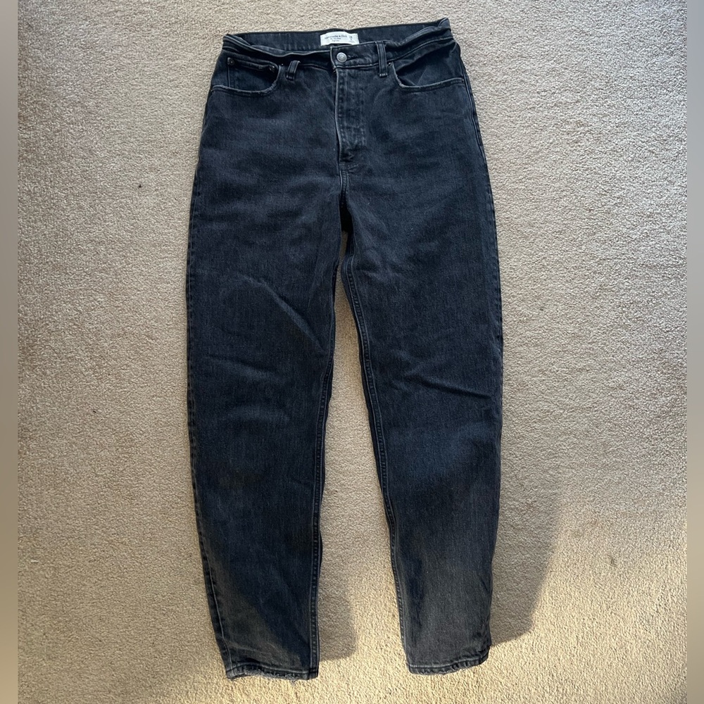 Abercrombie The 80’s Mom High Rise jean long black